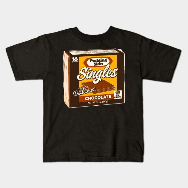 Pudding Skin Singles Kids T-Shirt by darklordpug